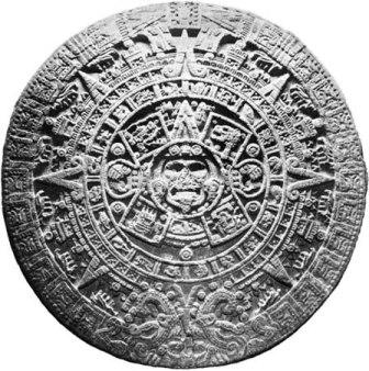 photo of Aztec calendar stone